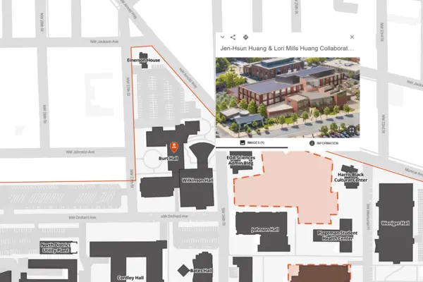 A screenshot of the OSU Campus Map 